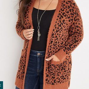 NWOT Maurices Plus Size Leopard Cardigan Size 3x